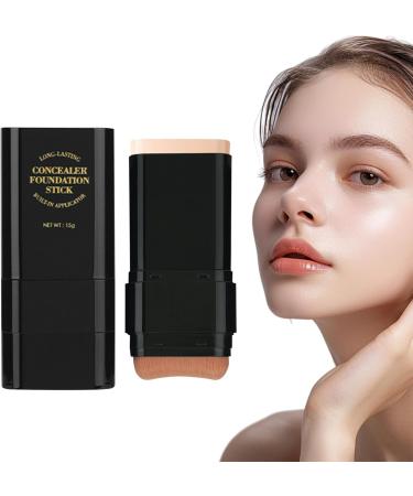 Foundation Stick - Moisturizing Cream 15g Dual-Ended Concealer Long-Lasting Face Primer Smooth Skin Coverage Special Gift | Lightweight Makeup for Women and Girls Daily Use - Buy Online on GoSupps.com