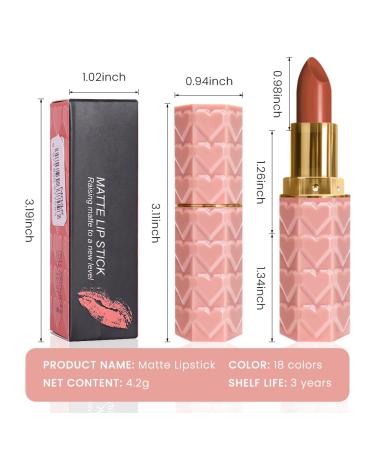 3 Pcs Matte Velvet Lipstick Set for Women - Long Lasting Waterproof Natural Makeup - Labiales Magicos 24 Horas N04+N05+N06 - Buy Online on GoSupps.com