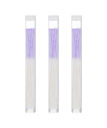 Healifty earloch cleaner 180 pieces-one-way ear wide for ear hole piercing aftercare ear hole care cleaning tool for girls women men (violet)