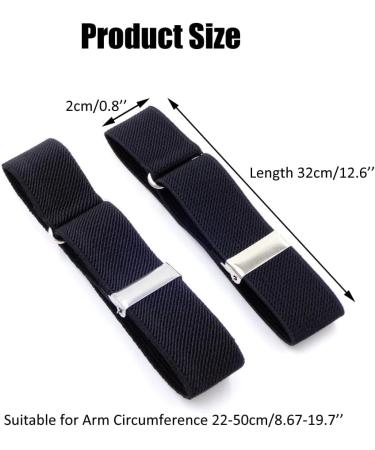 Quupy Adjustable Elastic Bracelet Shirt Sleeve Holders - Anti-Slip Cuffs for Wedding & Party Clothing Accessories - Buy Online on GoSupps.com
