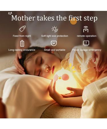URAQT Cooku Chick Night Light - Portable 7 Colour Changing Baby Night Light with Remote, Timer & Dimmable Silicone Lamp for Kids - Perfect for Baby, Children & Teenager Room Decor - Buy Online on GoSupps.com