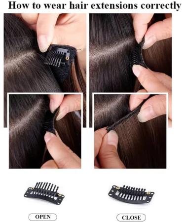 Clip-In Extensions 50 cm 4-Piece Set 200 g Like Real Hair Extensions Clip-In Extension Long Curls Synthetic Hairpieces for Women (P86/613) - Buy Online on GoSupps.com