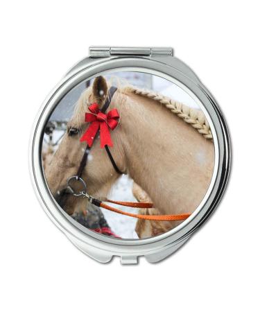 Mirror Travel Mirror braided hair close up color pocket mirror portable mirror