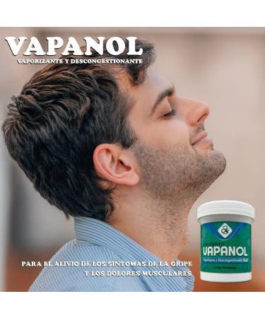 Vapanol Descongestionante Nasal Chest Rub Ointment - 2.5 oz - Relief for Cough, Muscle Pain - Buy Online on GoSupps.com