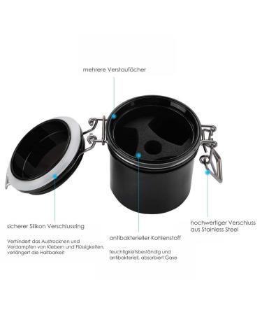 Aura Monaco Premium Eyelash Glue Container | Antibacterial Storage Tank for Eyelash Adhesive | Stainless Closure & Silicone Closet - Buy Online on GoSupps.com