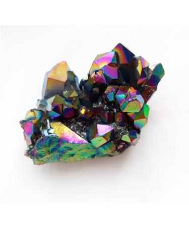 Crystal Rough 110-150g Natural Metal Colour Aura Angel Crystal Cluster Titanium Coating Quartz Angel Cluster Decoration - Buy Online on GoSupps.com