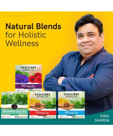  TEACURRY TEACURRY Belly Tea Pack of 30 Peppermint Herbal Tea Bags for Healthy Digestion Made in India - Buy Online on GoSupps.com