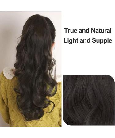 Ponytail Extension Claw Clip Ponytail Extension Curly Ponytail Extension Hair Extensions Ponytail Long Wavy Hair Extensions Curly Wave Claw Clip Ponytail Hairpiece Natural Black - Buy Online on GoSupps.com