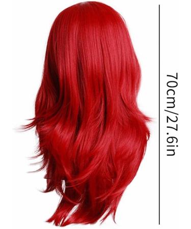 N Hot Hooded Hair Dryer Comic Wig Cosplay 70cm Color Long Curly Hair European Beauty Long Curly Hair Wig Multi Color Full Head Wig Human Lace Front Wig One Size Red - Buy Online on GoSupps.com
