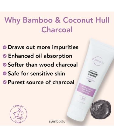 Deep Pore Detoxifying Charcoal Cleanser - Vegan Blackhead Remover & Daily Face Wash for All - Hydrates & Purifies with Bamboo Coconut Charcoal Tea Tree & Rosemary - Buy Online on GoSupps.com