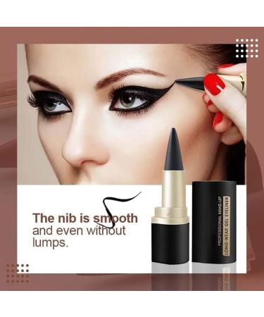 Matte Quick-dry Eyeliner Pencil Black Cream Solid Eyeliner Pen Long Lasting Waterproof Smudge-Proof Makeup Eyeliner with Makeup Mirror (1 Set) - Buy Online on GoSupps.com