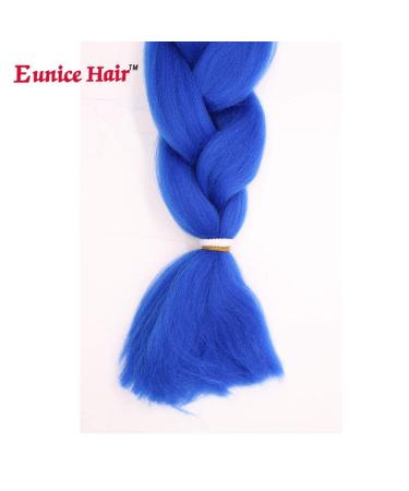 6 Packs Eunice Jumbo Hair Extensions - Blue Kanekalon Kunsthaar for Crochet Box Braids - 100 cm 165g Each - Buy Online on GoSupps.com
