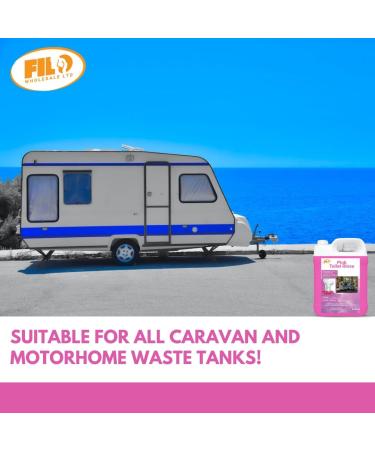 FILO Pink Caravan Toilet Chemical Rinse 5 Liters For Caravans Motorhomes and campervans Eco-Friendly Odour Eliminator and Fluid Cleaner Sanitation Solution Freshener. 1 - Buy Online on GoSupps.com