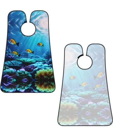 Tranquil Underwater Beard Bib Apron for Men | Hair Catcher & Cape Cloth for Shaving & Trimming - Buy Online on GoSupps.com