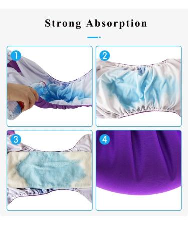 Reusable Adults Diapers for Incontinence Care - Washable Protective Underwear with Velcro Design in Blue - Waistline 19.68-49.60 inch - Buy Online on GoSupps.com