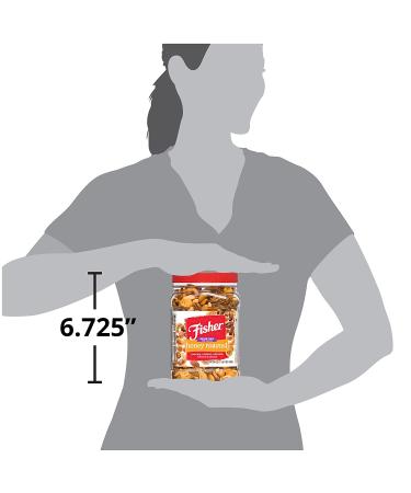 Fisher Snack Honey Roasted Mixed Nuts 24oz - Peanuts, Cashews, Almonds, Filberts, Pecans - 1.5lb Pack of 1 - Buy Online on GoSupps.com