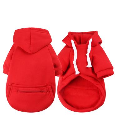 Waterproof dog coat winter warm jacket dog puppy sweater boy for little with bag-warm dog medium hoodie autumn clothing winter fleece pet clothing dogs (1024thdebkc-Red m) m 1024thdebkc-red