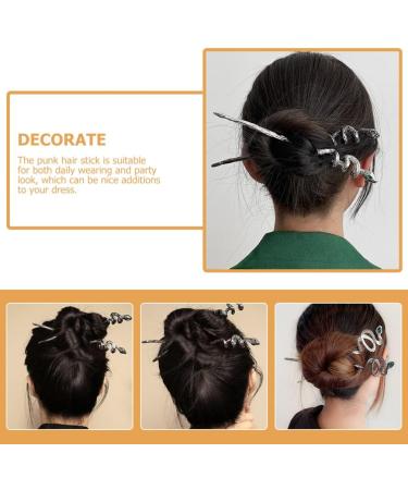 LALAFINA Snake Hairpin Hair Clips for Bun Chinese Japanese Chignon Pin Hair Sticks for Buns Hair Barrettes for Women Metal Hair Sticks Pearl Hair Accessories China Alloy Simple Bride - Buy Online on GoSupps.com