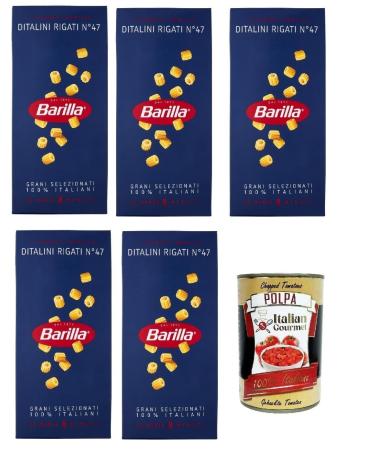 Italian Gourmet E.R. 5 x Rigid Pasta Barrel No. 47 Italian Noodles 500g + Italian Gourmet Pulp 400g