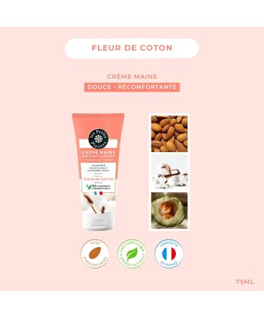 Les Petits Plaisirs - Set of 3 - Cotton Flower Hand Cream Soft and Comforting Hand Cream Sweet Almond Oil & Avocado Oil Made in France 75 ml - Buy Online on GoSupps.com