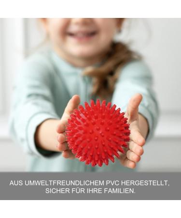 Igelball Hard Massage Ball - Nubby Massage Ball for Foot Hand & Back Pain Relief | Ideal for Plantar Fasciitis & Muscle Recovery (Red) - Buy Online on GoSupps.com