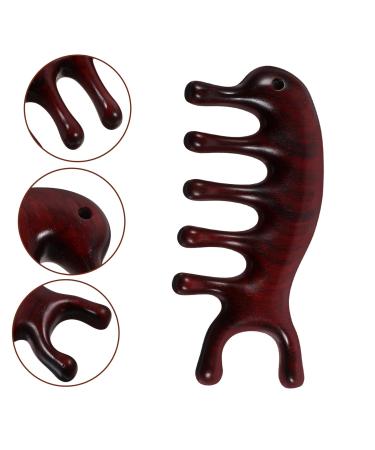 Healeved Sandalwood Gua Sha Comb - Antistatic Scalp Massage Brush for Women | Eco-Friendly Hair Tool 11x5x1.5cm | International Shipping Available - Buy Online on GoSupps.com