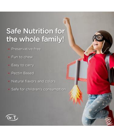 Dr. T Kids Multivitamin Gummies Daily Vitamins for Kids Ages 2+ with A C D E B & Folic Acid Supports Bone Strength Immunity & Overall Health Berry & Orange Flavor 60 Count (1-Pack) - Buy Online on GoSupps.com