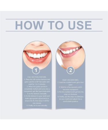 Full Denture Set Silicone Dentures Set Comfortable and Realistic False Teeth Complete with Gutta-Percha Soft and Comfortable (2) (1pc) - Buy Online on GoSupps.com