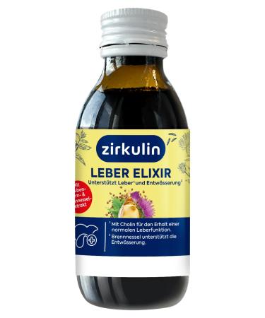 Zirkulin Elixir de foie (1 x 120 ml) Soutien pour la sant du foie et le nettoyage Avec choline chardon-Marie extrait de p pins de raisin et d'ortie Antioxydant et drainant Pour une 120 ml (Lot de 1)