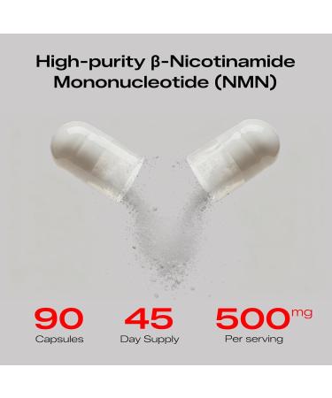 PEPAX NMN 500mg Supplement -High Purity Nicotinamide Mononucleotide for NAD+,90 Capsules (45-Day Supply)-Made in USA, cGMP Certified,Cellular Energy, Anti-Aging, DNA Repair & Brain Support - Buy Online on GoSupps.com