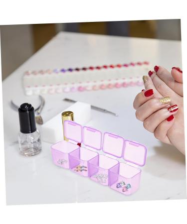 minkissy 2 Sets Nail Art Storage Box Ornament Container Storage Containers Nail Acrylic Powder Nail Organizer Dip Powder Organizer Makeup Drawer Fixed Box Accessories Abs - Buy Online on GoSupps.com