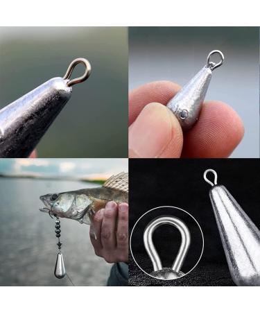 Cailiya 20 PCs Fishing Weights Kit | Shot Weights Pear Lead Sinks & Drop Shot Set for Outdoor Fishing Gear - Buy Online on GoSupps.com