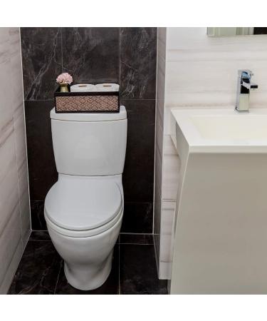Modern Brown Dublin Bathroom Decor Box - Toilet Paper Storage Basket & Organizer - Buy Online on GoSupps.com