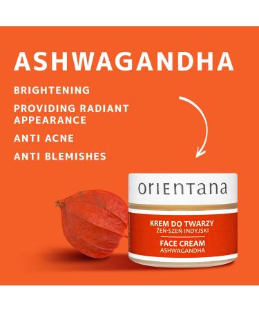  Orientana Orientana - Ashwagandha Natural Face Cream (Indian Ginseng) & Shea Butter | Vegan Anti-Aging & Wrinkle Day & Night Moisturizer | Rejuvenating & Nourishing Mature Skin - 40g - Buy Online on GoSupps.com
