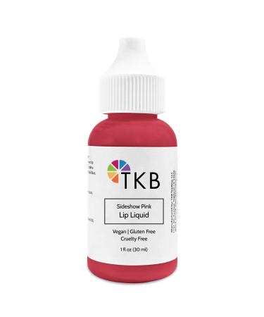 TKB Lip Liquid Color | Liquid Lip Color for TKB Gloss Base  DIY Lip Gloss  Pigmented Lip Gloss and Lipstick Colorant  Moisturizing  Made in USA (1floz (30ml)  Sideshow Pink) Sideshow Pink 1 Fl Oz (Pack of 1)