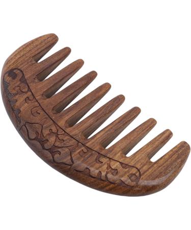 Comb Golden Sandalwood Comb Massage Coarse Teeth wooden comb - Buy Online on GoSupps.com