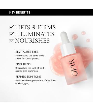 OFIR Bloom Serum Illuminating Gel | Under Eye Brightener Dark Circles Treatment | Lifting Formula With Hyaluronic Acid | Vegan Cruelty Paraben Free Skincare | Hydrating Moisturizer | Peony 1 Fl Oz Peony - Ideal for neutrali  - Buy Online on GoSupps.com