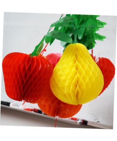 Amosfun 12pcs Paper Honeycomb Ornament Tissue Strawberry Decorations Party Scene Layout Locket Home Decoration Paper Fruit Pendant Honeycomb Decoration Household Hawaii - Buy Online on GoSupps.com