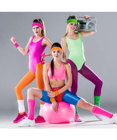 Shop Lamek 9-Stk Neon Welding Band Set - 80s Retro Headbands & Bracelets for Sports & Parties | Perfect for St. Patrick's Day - Pink Green Orange - Buy Online on GoSupps.com