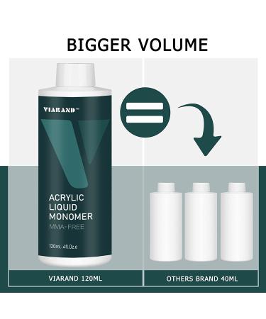 VIARAND Monomer Acrylic Nail Liquid 4oz - Professional Non-Yellowing MMA-Free Formula - Buy Online on GoSupps.com
