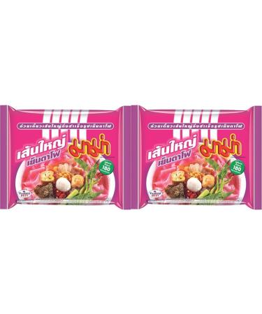 MAMA - Instant Flat Rice Noodles YenTa Fo - (1 X 50 GR) (Pack of 2) Instant Noodles YenTa Fo Single (Pack of 2)