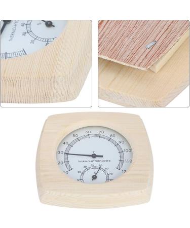 Natudeco Wooden Thermo Hygrometer | Indoor Thermometer for Bathroom & Sauna Accessories | Accurate Humidity & Temperature Measurement - Buy Online on GoSupps.com