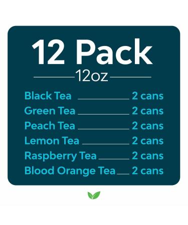Zevia Organic Sugar Free Iced Tea 12 oz Cans, Tea Time Variety Pack (Pack of 12) - Buy Online on GoSupps.com
