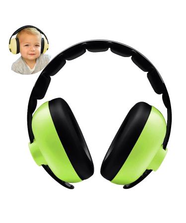 GUKOY Baby Ear Protection Noise Cancelling HeadPhones Noise Reduction Ear Defenders for Ages 0-3 Years | Infant Hearing Protection Earmuffs Green