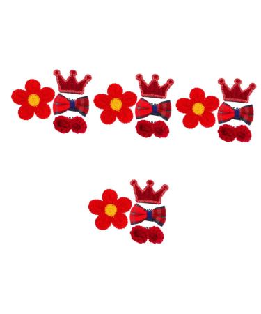 Beaupretty 4 Sets girls hair clip bow hair clips flower hair clips snap hair clip princess hair clips hair claw clips baby suit hair accessories for girls kids baby girl Metal decorate bangs