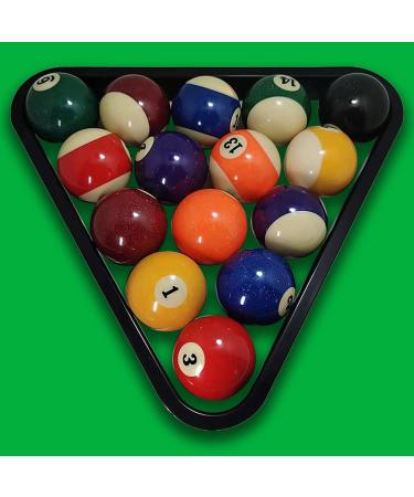 WALIKEN Triangle Rack Pool Table Ball Holder Positioning Rack Billiard Accessory Magic Ball Rack Holder Sheet Billiards Triangle Cue Accessories (Heavy Duty Plastic 15-Ball Triangle Rack)