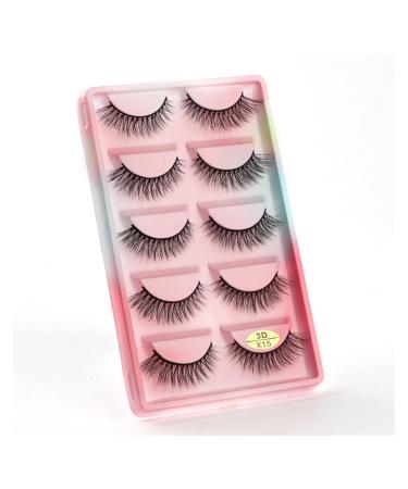 UAMOU 10/50/100 Boxes Mink Eyelashes Fluffy 3D Mink Lashes Makeup Natural Long Volume False Eyelashes Bulk Faux Cils Custom Cheerfully (Color : 5 Pairs X15CS Size : 50 Boxes)