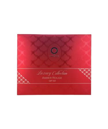 Orientica Al Haramain Amber Rouge 4-Piece Set for Unisex - Luxury Collection (2.7 Oz EDP + 0.34 Oz Travel Spray + Atomizer + Bag) - Buy Online on GoSupps.com