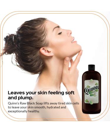Quinn's Raw African Black Soap Organic Liquid Body and Face Wash - 32 Oz - Buy Online on GoSupps.com