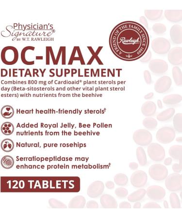 Rawleigh OC-MAX 120 Caplets - Plant Sterol Nutritional Supplement for Cardiovascular & Immune Health - Buy Online on GoSupps.com